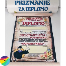 Priznanje v tulcu za diplomo (Za njega)